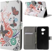 Huawei G8 wallet agenda hoesje vlinders kleuren