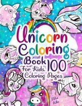 Unicorn coloring book for kids. 100 coloring pages