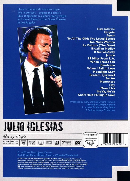 bol.com | Julio Iglesias - Starry Night, Julio Iglesias | Muziek