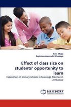 Effect of class size on students' opportunity to learn