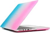 Macbook Case voor Macbook Pro Retina 13 inch uit 2014 / 2015 - Hard Case - Regenboog Blauw Pink