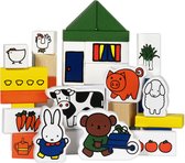 Nijntje houten blokken boerderij - 28 delig peuter speelset met boerderijdieren, bouwblokken - educatief speelgoed - vanaf 2 jaar - Bambolino Toys