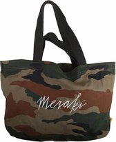Mycha Ibiza – tas – Comte Meraki 7002 – XL Shopper – Canvas Tas – reistas – handbagage tas – Army print – Clutch