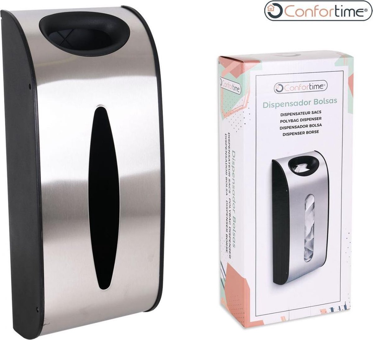 Zakdispenser Confortime Roestvrij staal