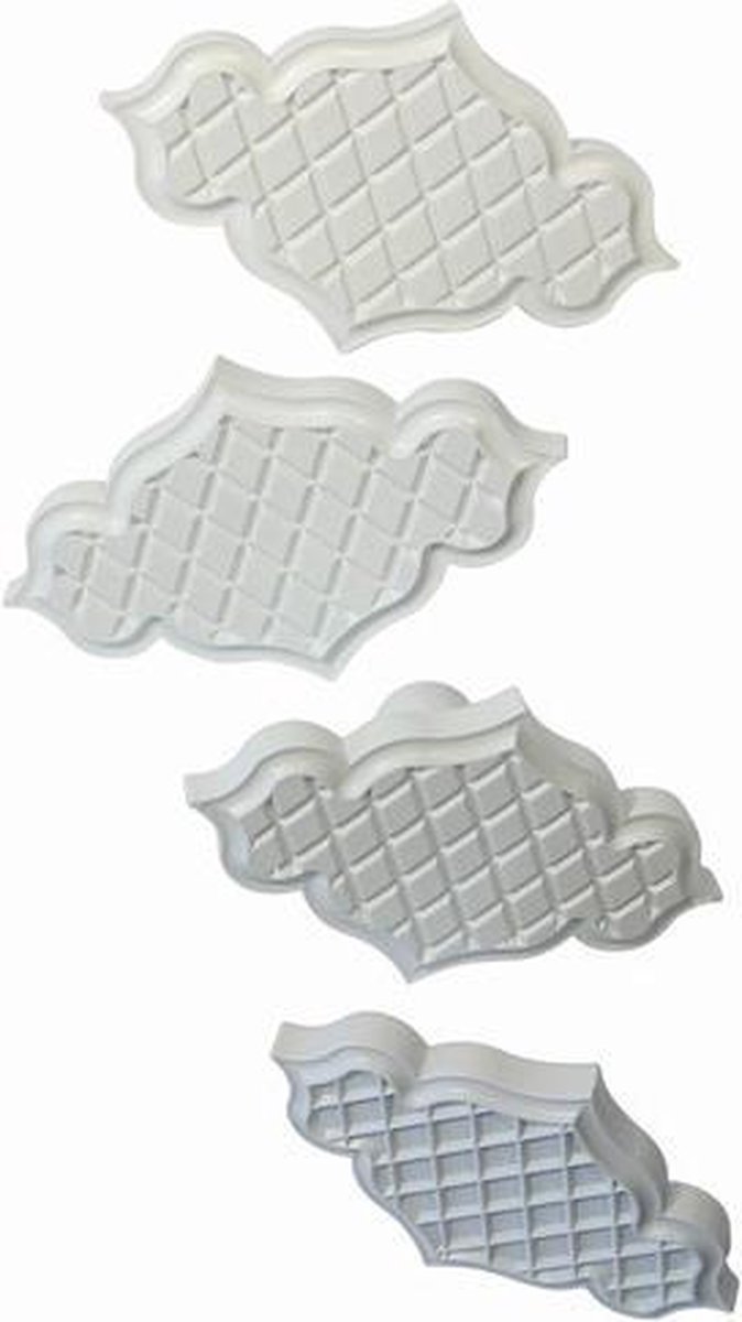 PME Creative Plaque Inserts Set/4-Trellis Quilted