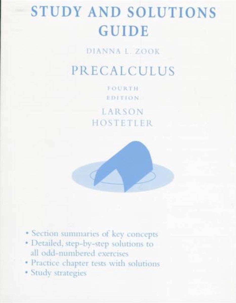 PRECALCULUS 4/ESTUDY & SOLUTIONS GUIDE | 9780669417432 | Dianna L Zook ...