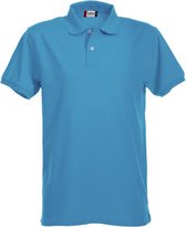 Clique Premium Heren Polo Turquoise maat XL