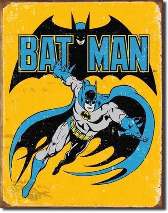 Batman Wandbord 'Retro' - Metaal - 30 x 40 cm