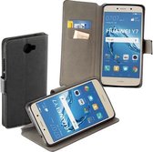 zwart book case style voor Huawei Y7 wallet case