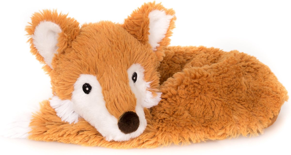 Magnetron warmteknuffel nek vos 78 cm - opwarmknuffel nekwarmer vos - heatpack / coldpack vos - Kruik knuffel nekkussen voor kinderen