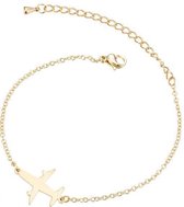 24/7 Jewelry Collection Vliegtuig Armband - Goudkleurig