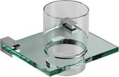 Clou bekerhouder QUADRIA croom poli+helder glas