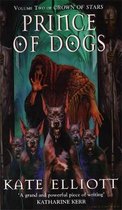 Boekomslag van Prince of Dogs, met een figuur in een bruine mantel en bange, monsterlijke honden.