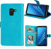 Portemonnee case hoesje Turquoise Samsung Galaxy A6 Plus 2018 A605