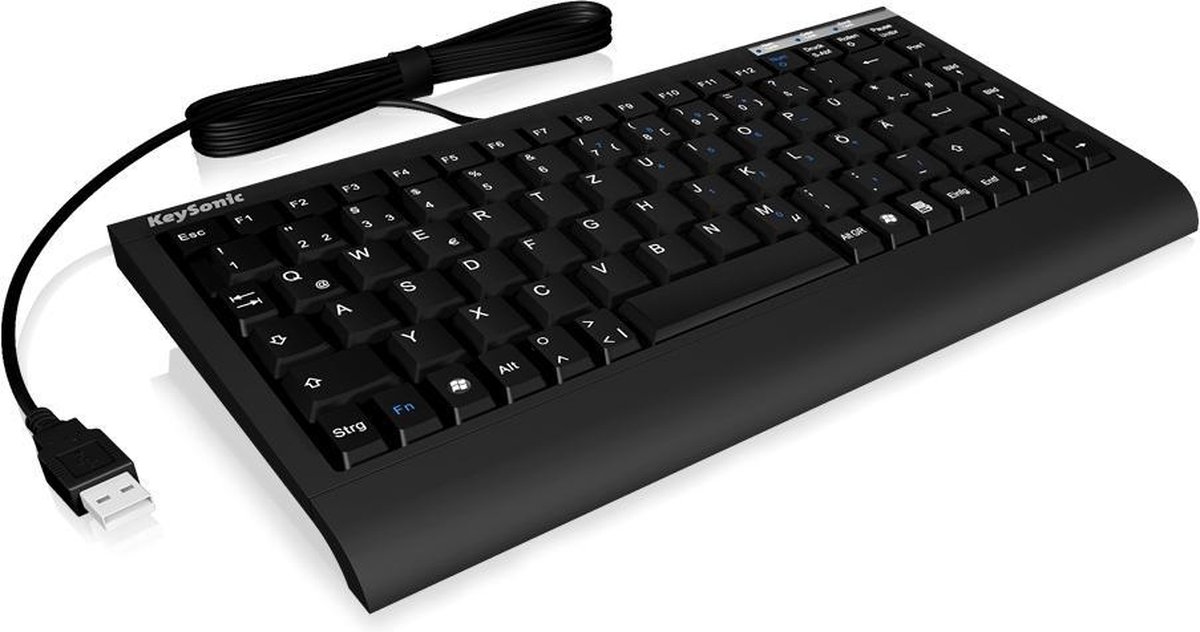 KEYSONIC ACK-595C+ (US) Keyboard, Mini, SoftSkin, PS/2-USB-Combo