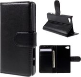 Lychee wallet hoesje Sony Xperia Z5 Compact zwart
