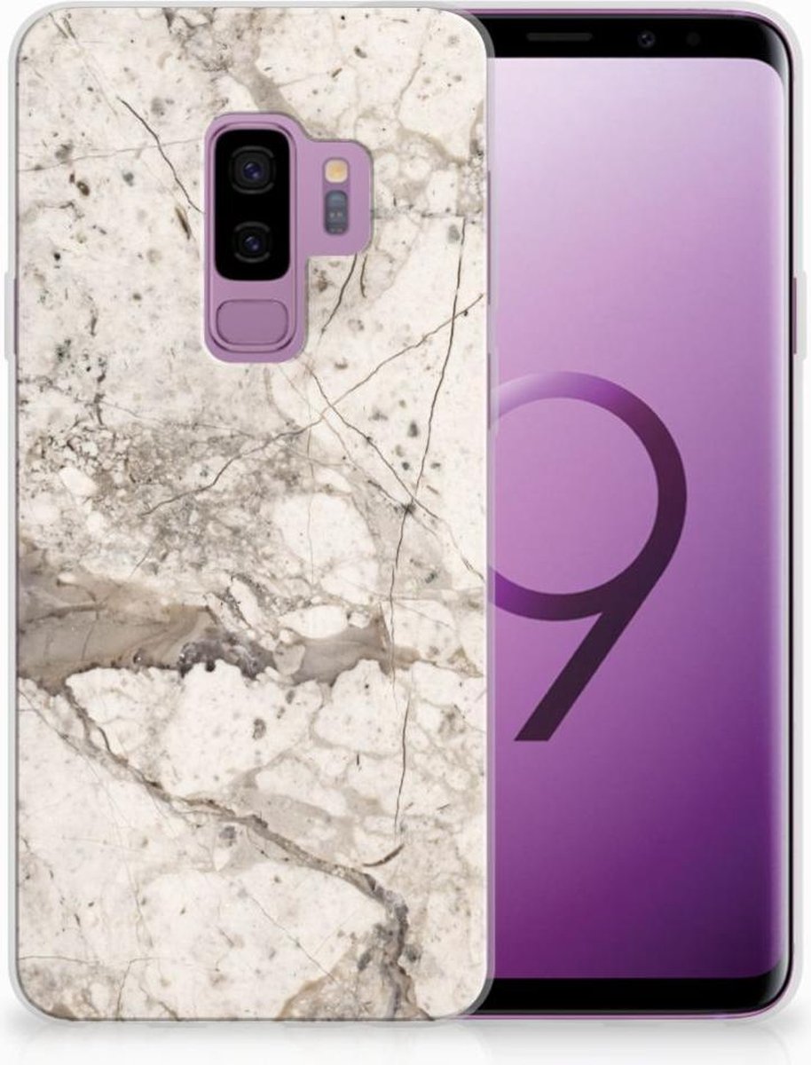 Samsung Galaxy S9 Plus TPU Siliconen Hoesje Marmer Beige