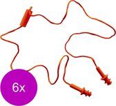 Safeworker Oorpluggen - Gehoorbeschermers - 6 x Oranje per paar