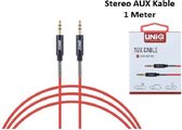 Stereo AUX Kable 3.5mm plug to 3.5mm plug Audiokabel UNIQ Accesory 1 Meter Rood