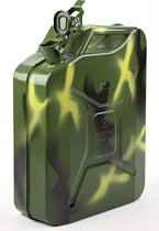 Minalco benzine - Jerrycan - 20 Ltr metaal - UN goedgekeurd - Camouflage
