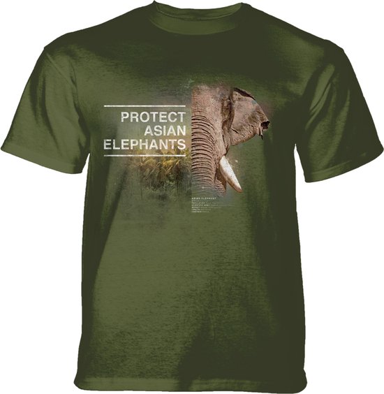 T-shirt Protect Asian Elephant Green KIDS XL