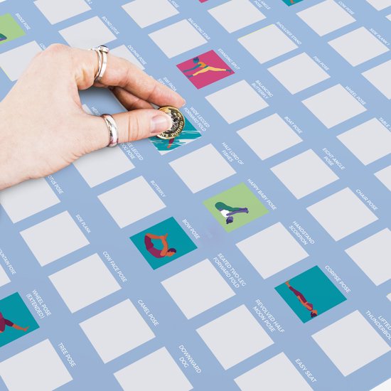 Affiche à gratter 100 poses de yoga