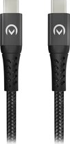 Mobilize Nylon Braided 100W USB-C naar USB-C 100W Kabel 1 Meter - Zwart