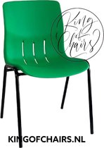 King of Chairs model KoC Denver groen met zwart onderstel. Kantinestoel stapelstoel kuipstoel vergaderstoel tuinstoel kantine stoel stapel stoel tuin stoel kantinestoelen stapelstoelen kuipstoelen stapelbare keukenstoel Napels eetkamerstoel