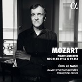 Éric Le Sage, Gävle Symfoniorkester, François Leleux - Piano Concertos Nos. 24 Kv 491 & 17 Kv 453 (CD)