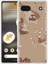 Google Pixel 6a Hoesje Army Desert Camouflage - Designed by Cazy