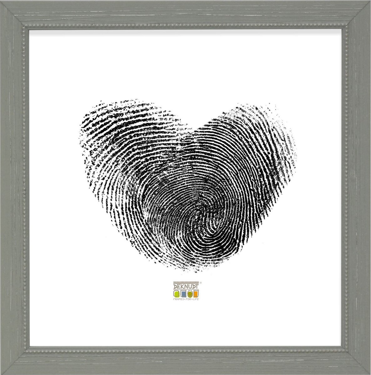 Deknudt Frames fotolijst S46KF7 - grijs - parelbiesje - foto 15x15 cm
