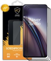 3-Pack OnePlus Nord CE 2 Screenprotectors - MobyDefend Gehard Glas Screensavers - Zwarte Randen - Glasplaatjes Geschikt Voor OnePlus Nord CE 2