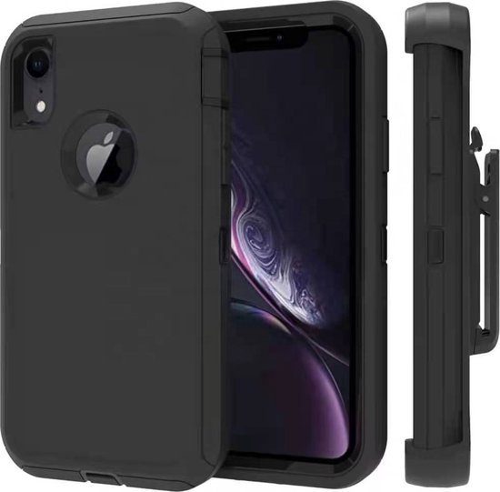 iPhone XR Defender Hoesje Extra Stevig - Bouw hoesje met riemclip -  Shockproof Case... | bol.com