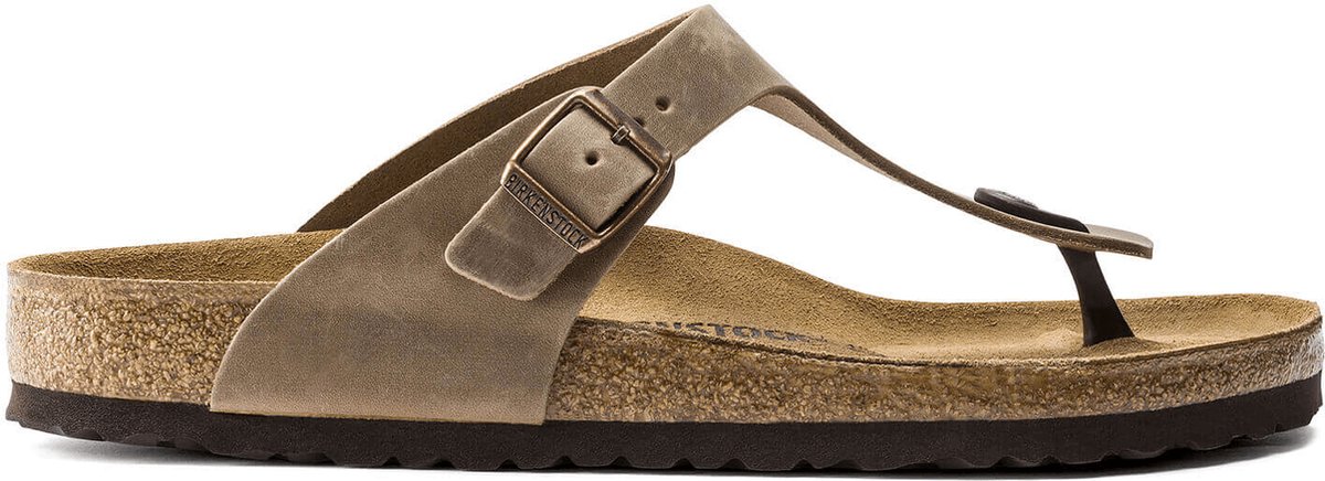 Birkenstock Gizeh Slippers Tobacco Narrow-fit Nubuck 943813 Bruin