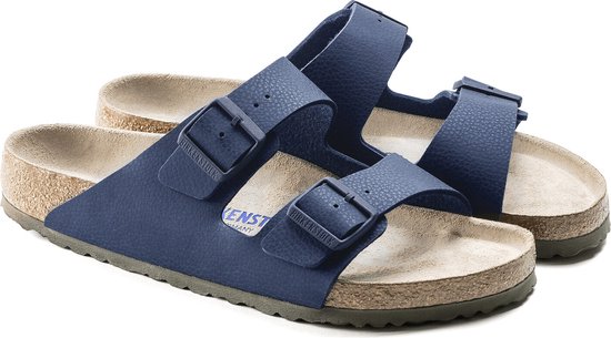 Birkenstock Arizona Heren Slippers Blue Narrow-fit | Blauw | Imitatieleer |  Maat 41 | bol.com