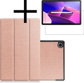 Hoesje Geschikt voor Lenovo Tab M10 Plus 3rd Gen Hoesje Case Hard Cover Hoes Book Case Met Screenprotector - Rosé goud