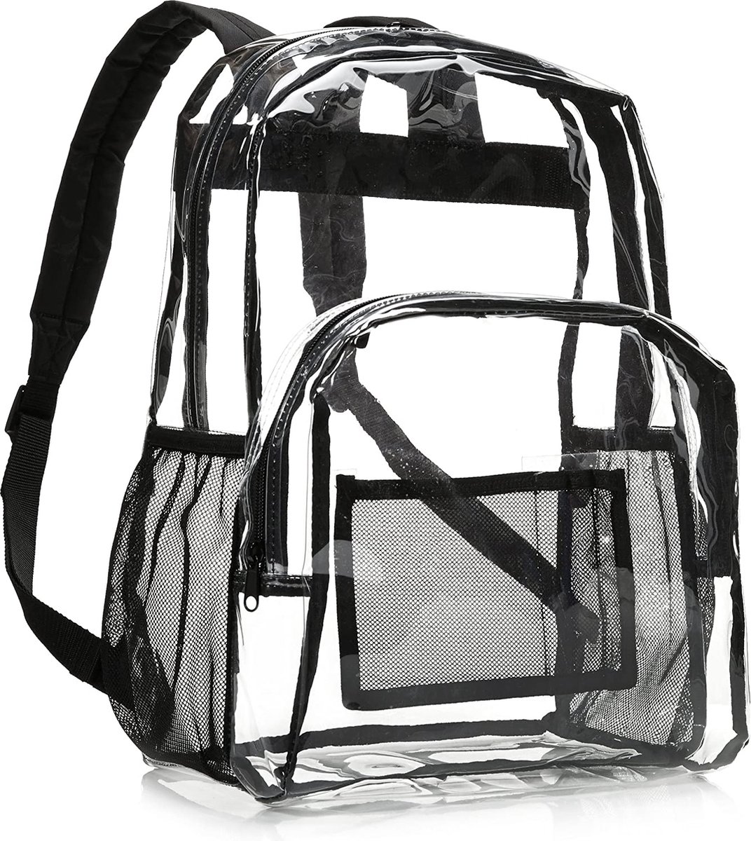 🎒 Sac à Dos En Cuir écologique Noir - Homme/Femme - École - Poche Zippée - Sarani