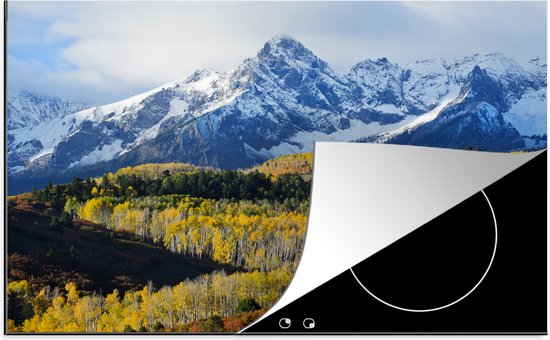 KitchenYeah® Inductie beschermer 80.2x52.2 cm - Berglandschap in Colorado - Kookplaataccessoires - Afdekplaat voor kookplaat - Inductiebeschermer - Inductiemat - Inductieplaat mat