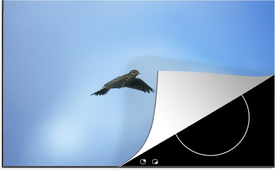 KitchenYeah® Inductie beschermer 80.2x52.2 cm - Veldleeuwerik in de blauwe lucht - Kookplaataccessoires - Afdekplaat voor kookplaat - Inductiebeschermer - Inductiemat - Inductieplaat mat