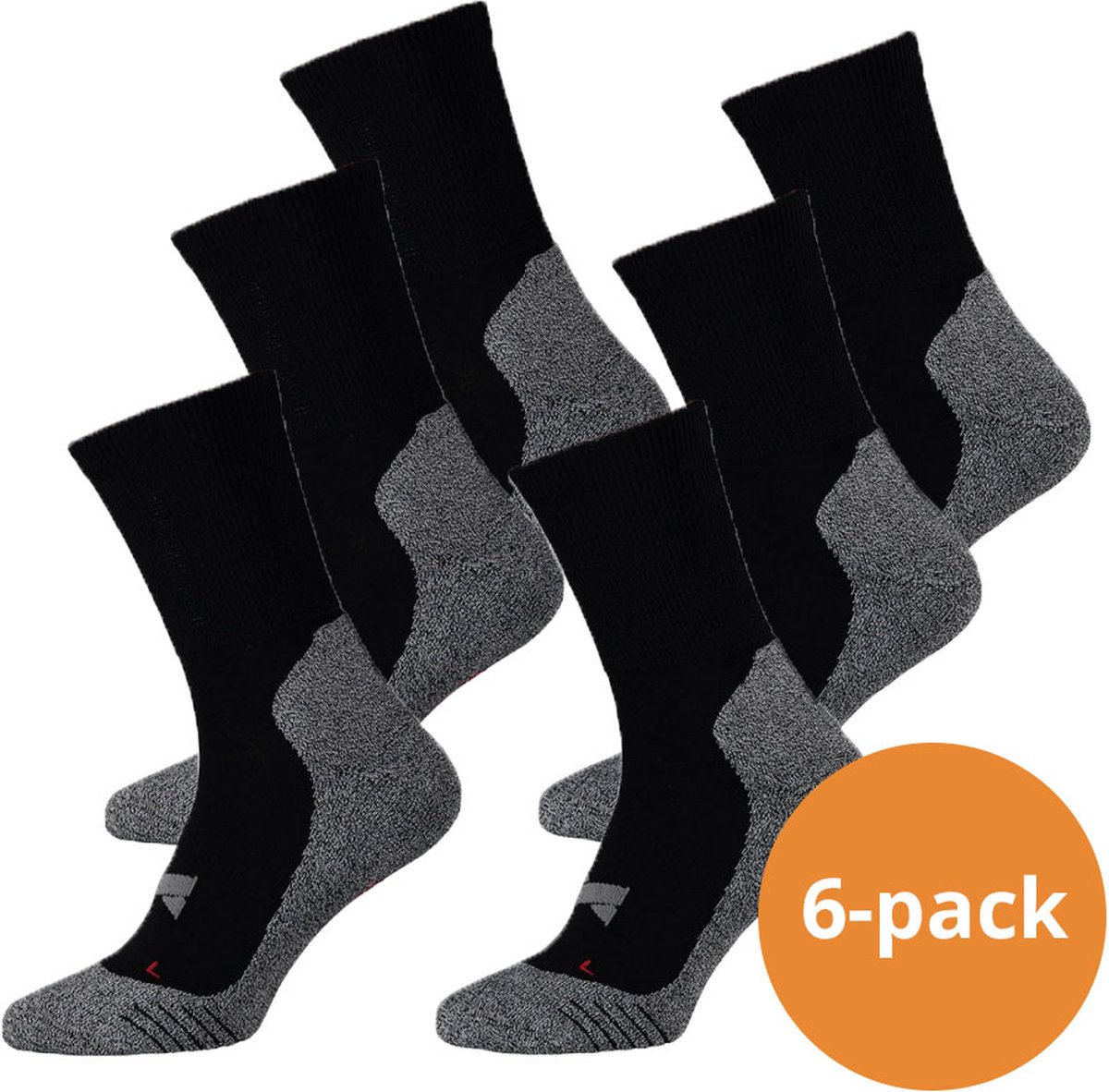 Xtreme Sockswear Hiking Sokken 6 paar Hiking Wandelsokken Multi Zwart