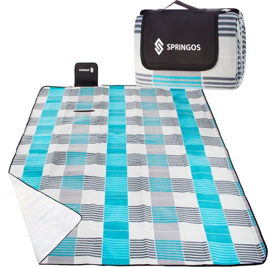 Relaxdays Picknickkleed - opvouwbaar - buitenkleed - XXL - gestreept