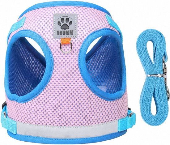 Pawaboo Set hondentuig voor puppy's en klein honden, verstelbaar, zacht, ademend