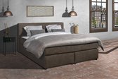 Anno 1588 - Boxspring Amsterdam - Pocketvering - Notenbruin - 180x220 cm - Inclusief Dekbed en Kussens