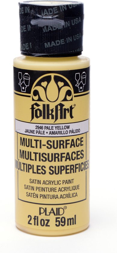 Multi-surface Acrylverf - 2946 Pale Yellow - Folkart - 59 ml
