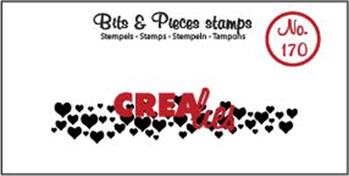 Crealies Bits & Pieces stempel no.170 Hartjes