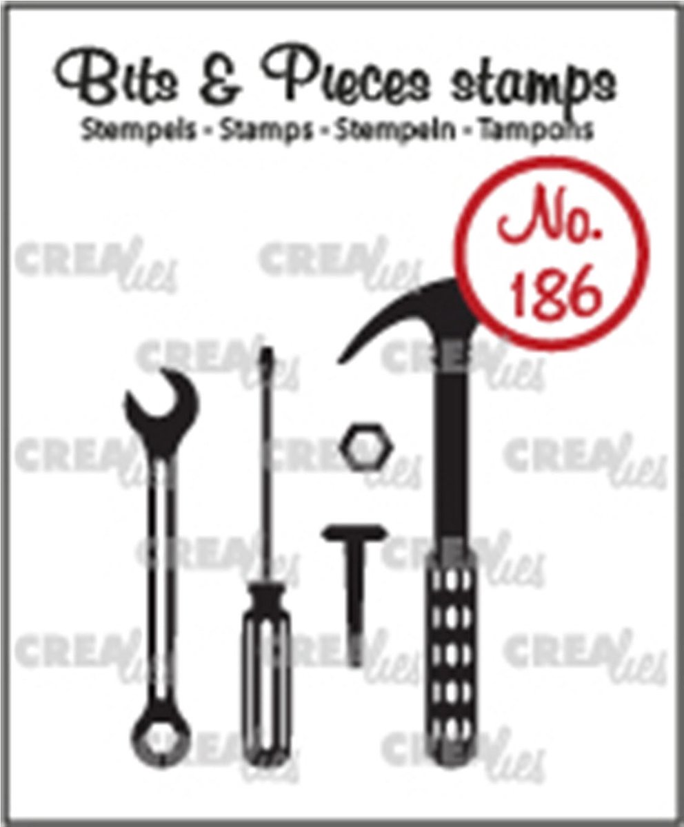 Crealies Bits & Pieces stempel no.186 DIY gereedschap