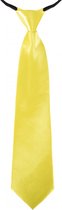 Gele carnaval verkleed stropdas 40 cm verkleedaccessoire voor dames/heren