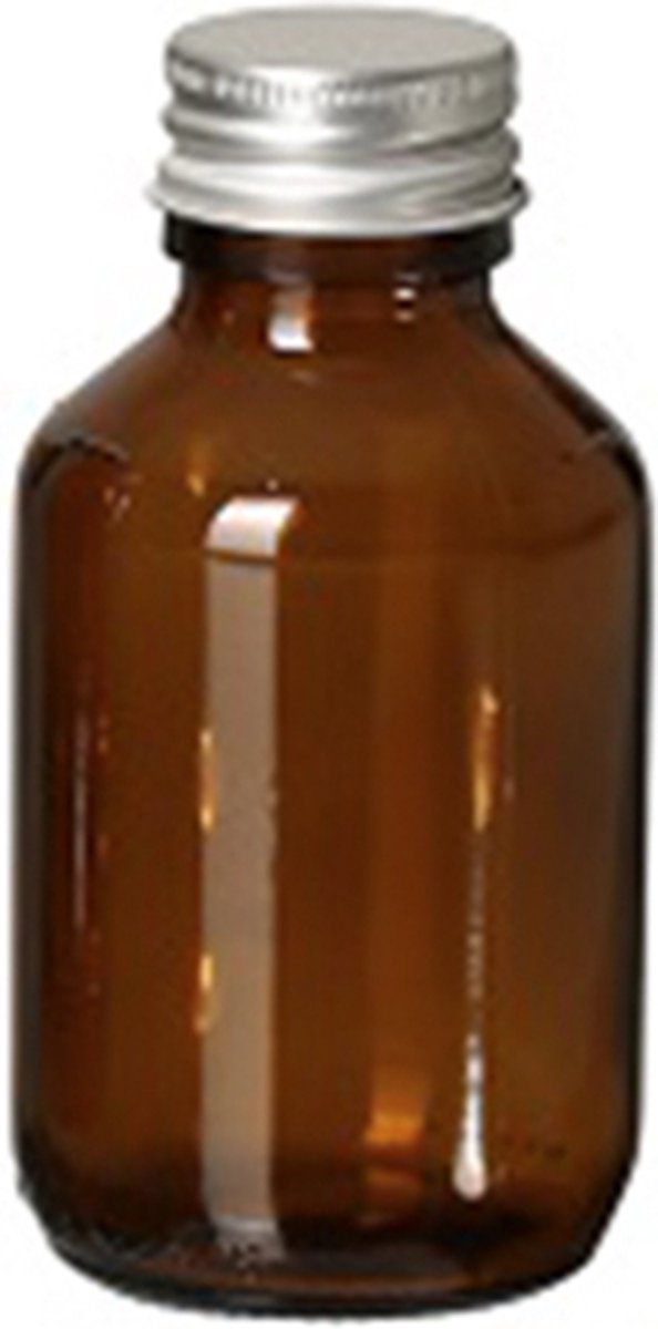 Glazen fles met dop - leeg - 100 ml