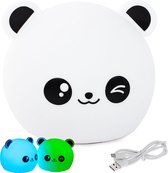 Veilleuse Panda Rechargeable - Led - RVB - Résistante à l'écrasement - En silicone souple - Miko le Panda - Connexion USB - Veilleuse enfant