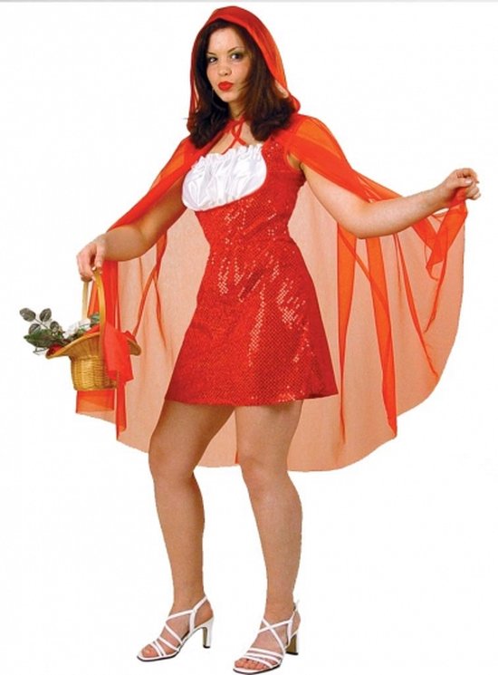 Roodkapje jurk met cape
